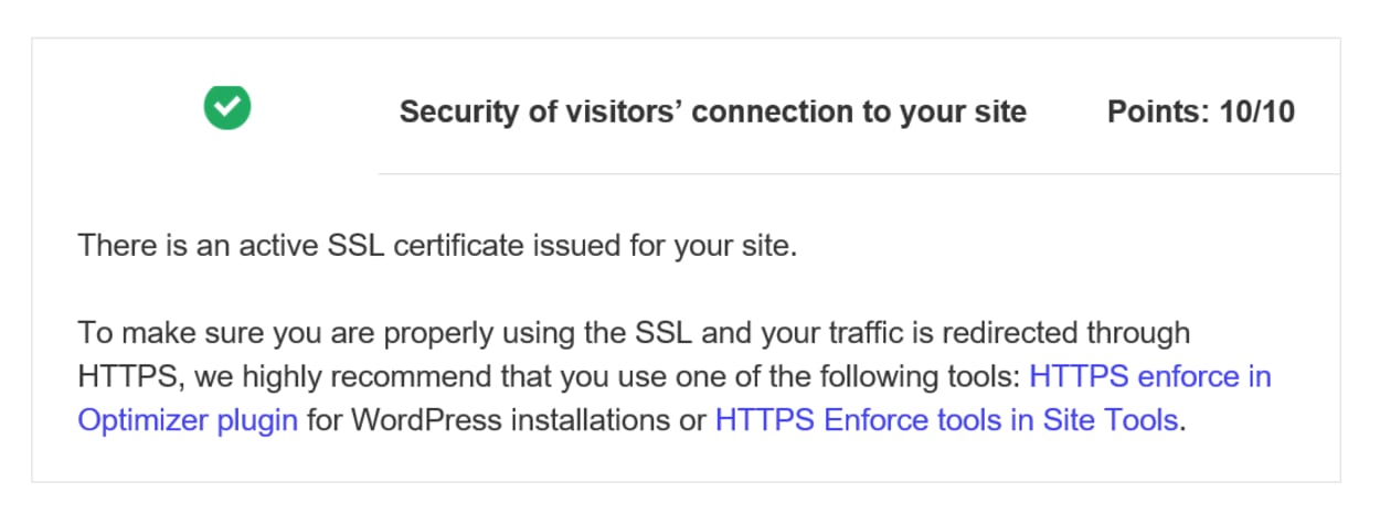 SiteGround Monthly Security Report: Security of Visitors' Connection to Your Site