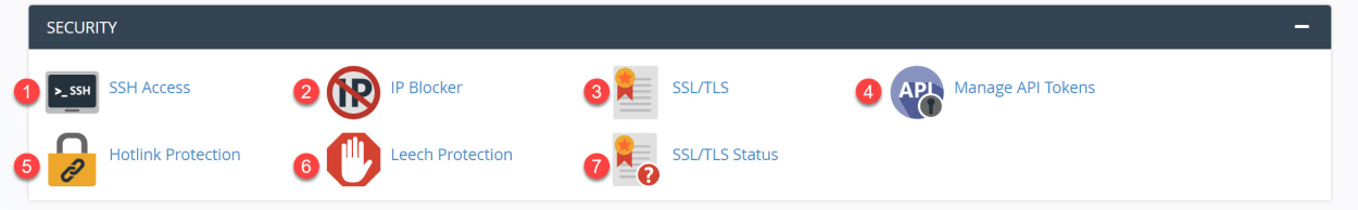 cPanel Security Panel