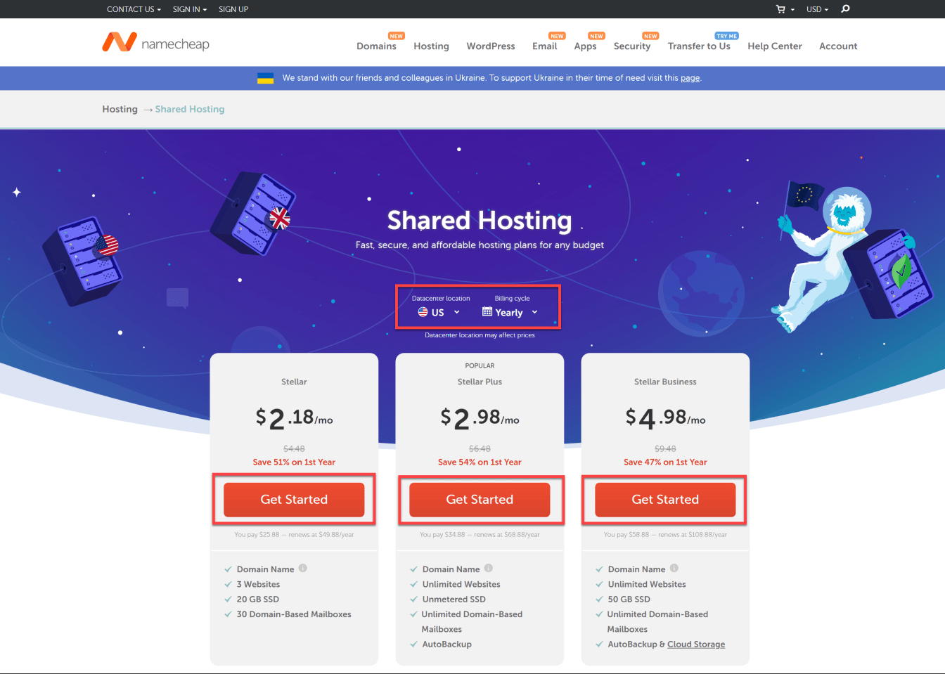 Step #1 - Activate the discount on Namecheap Hosting.