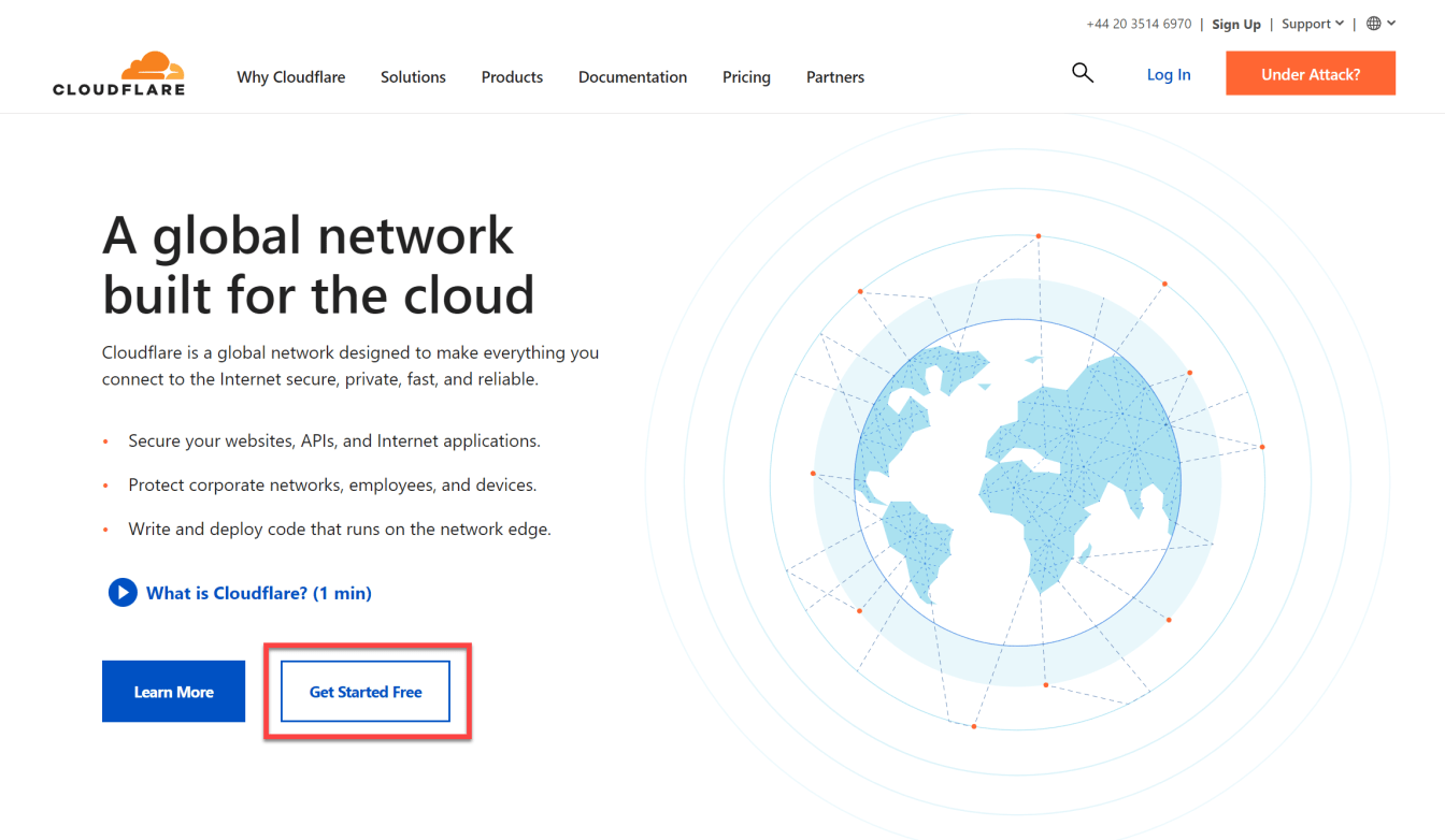 Sign up to CloudFlare.